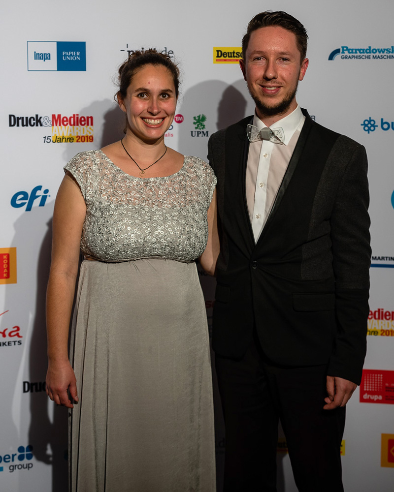 Tobias und Deborah Köngeter bei den Druck&Medien-Awards
